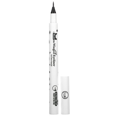 J.Cat Beauty Kitten Winged Eyeliner, Ultra Fine Tip, Black, 0.05 oz (1.5 g)