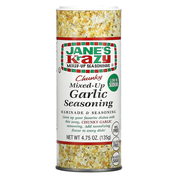 Mixed-Up Seasonings, Chunky Mixed-Up Garlic Seasoning, 4.75 oz (135 g)