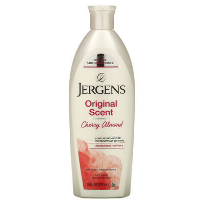 

Jergens Original Scent Dry Skin Moisturizer, Cherry Almond, 10 fl oz (295 ml)