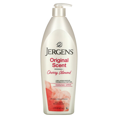 Купить Jergens Original Scent, увлажняющее средство для сухой кожи, вишня и миндаль, 621 мл (21 жидк. унция)