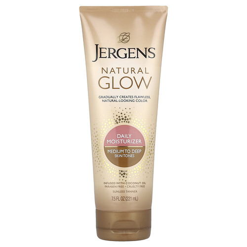 Jergens Natural Glow, Daily Moisturizer, Medium to Deep Skin Tones, 7.5 fl oz (221 ml)