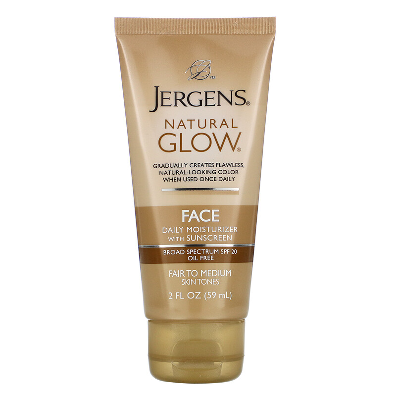Jergens, Natural Glow, Crema humectante diaria para el rostro, FPS 20