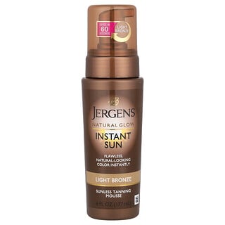 Jergens, Natural Glow, Instant Sun, мусс для автозагара, светло-бронзовый, 177 мл