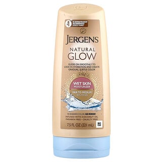 Jergens, Увлажняющее средство Natural Glow для нанесения на влажную кожу, Wet Skin Moisturizer, оттенок Fair to Medium (221 мл)