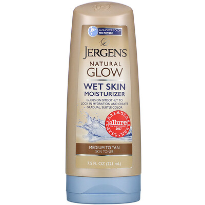 Купить Jergens Увлажняющее средство Natural Glow для нанесения на влажную кожу, оттенок Medium to Tan (221 мл)