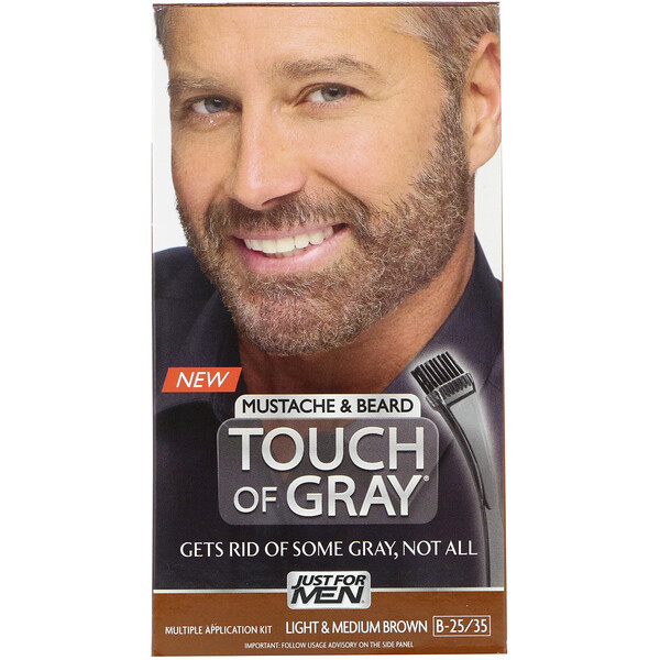 Just for Men, Touch of Gray, Mustache & Beard, Light & Medium Brown B