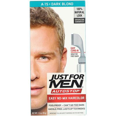 Just for Men Мужская краска для волос Autostop, оттенок темный блонд A-15, 35 г