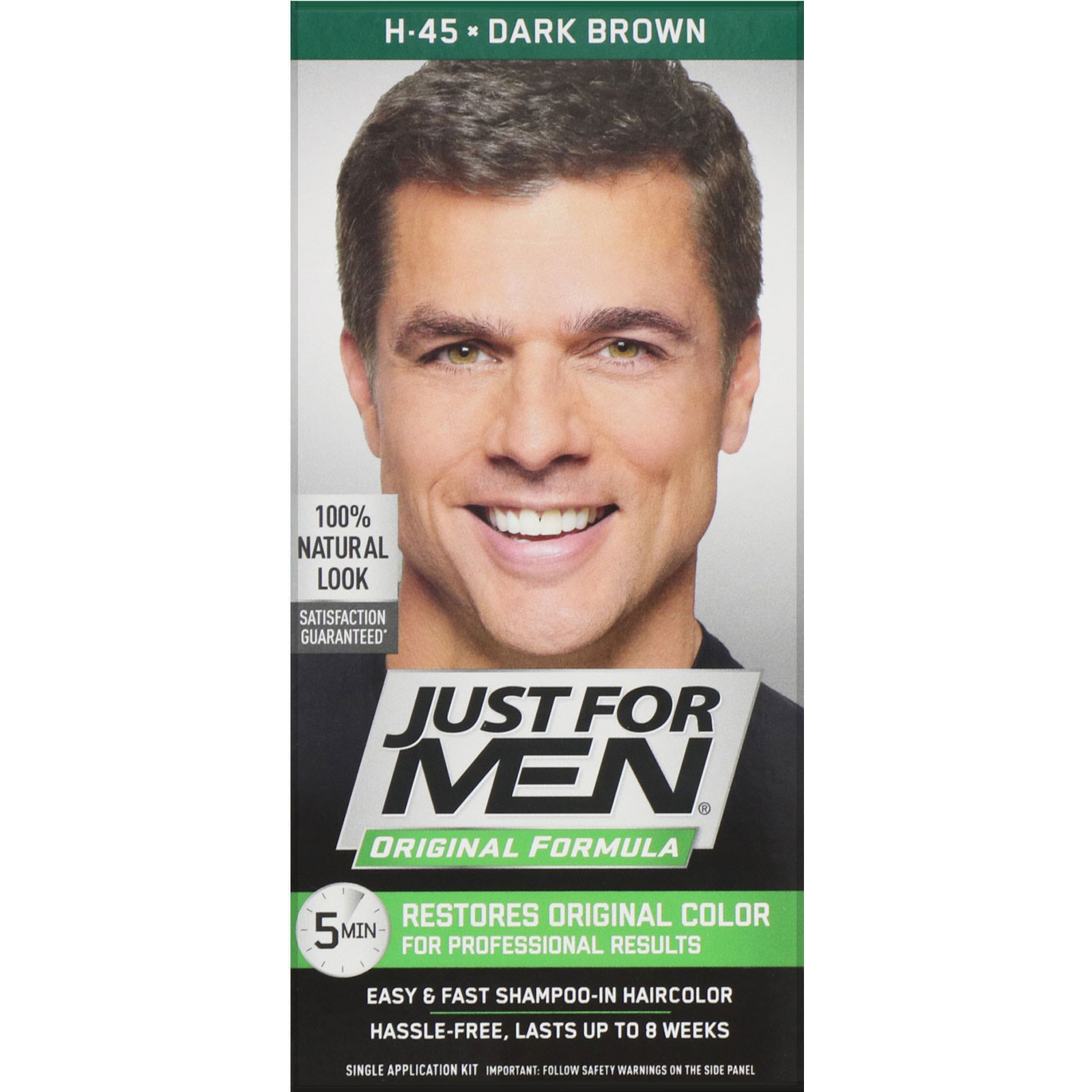 Just For Men Original Formula Men S Hair Color Dark Brown H 45 Single Application Kit