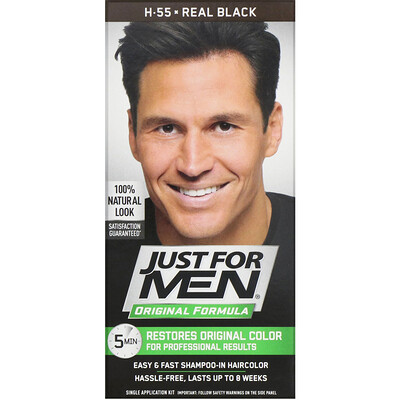 Just for Men Мужская краска для волос Original Formula, оттенок черный H-55, одноразовый комплект