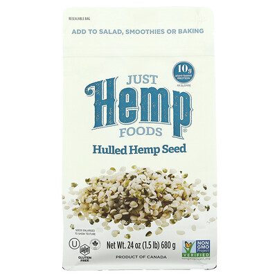 

Just Hemp Foods Лущеное семя конопли 24 унции (680 г)