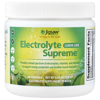 Jigsaw Health, Electrolyte Supreme™, Lemon-Lime, 8.04 oz (228 g)