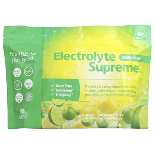 Jigsaw Health, Electrolyte Supreme™, Suplemento de lima-limón, 60 sobres, 3,8 g cada uno