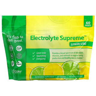Jigsaw Health, Electrolyte Supreme, Lemon-Lime, 60 Packets, 12.5 oz (354 g)