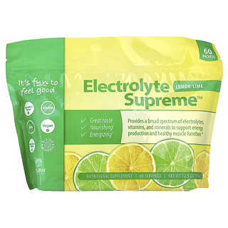 Jigsaw Health, Electrolyte Supreme™, Lima-limón, 60 sobres, 5,9 g cada uno