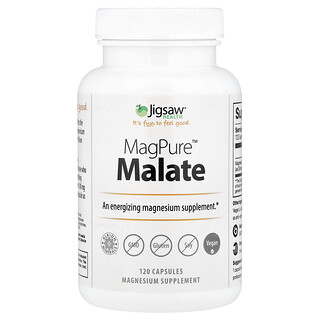 Jigsaw Health, MagPure™ Malát, 120 kapslí (100 mg v jedné kapsli)