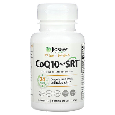 Jigsaw Health, CoQ10 con SRT, 60 cápsulas (100 mg por cápsula)