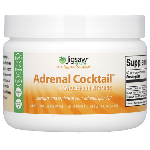Jigsaw Health Adrenal Cocktail + Wholefood Vitamin C, 8.47 oz (240 g)