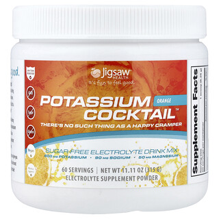 Jigsaw Health, Potassium Cocktail™, Sugar-Free Electrolyte Drink Mix, Orange, 315 g (11.11 oz)