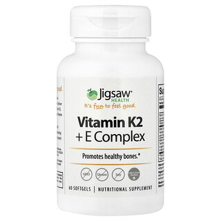 Jigsaw Health, Vitamin K2 + E Complex , 60 Softgels
