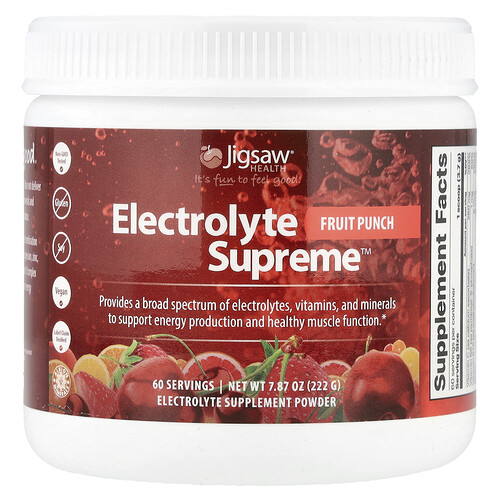 Jigsaw Health Electrolyte Supreme™, Fruit Punch, 7.87 oz (222 g)