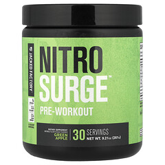 Nitro Surge™, передтренувальний продукт, зелене яблуко, 2,61 г (9,21 унції)