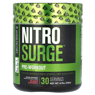 Jacked Factory, Nitro Surge，锻炼前配方，黑樱桃味，8.78 盎司（249 克）