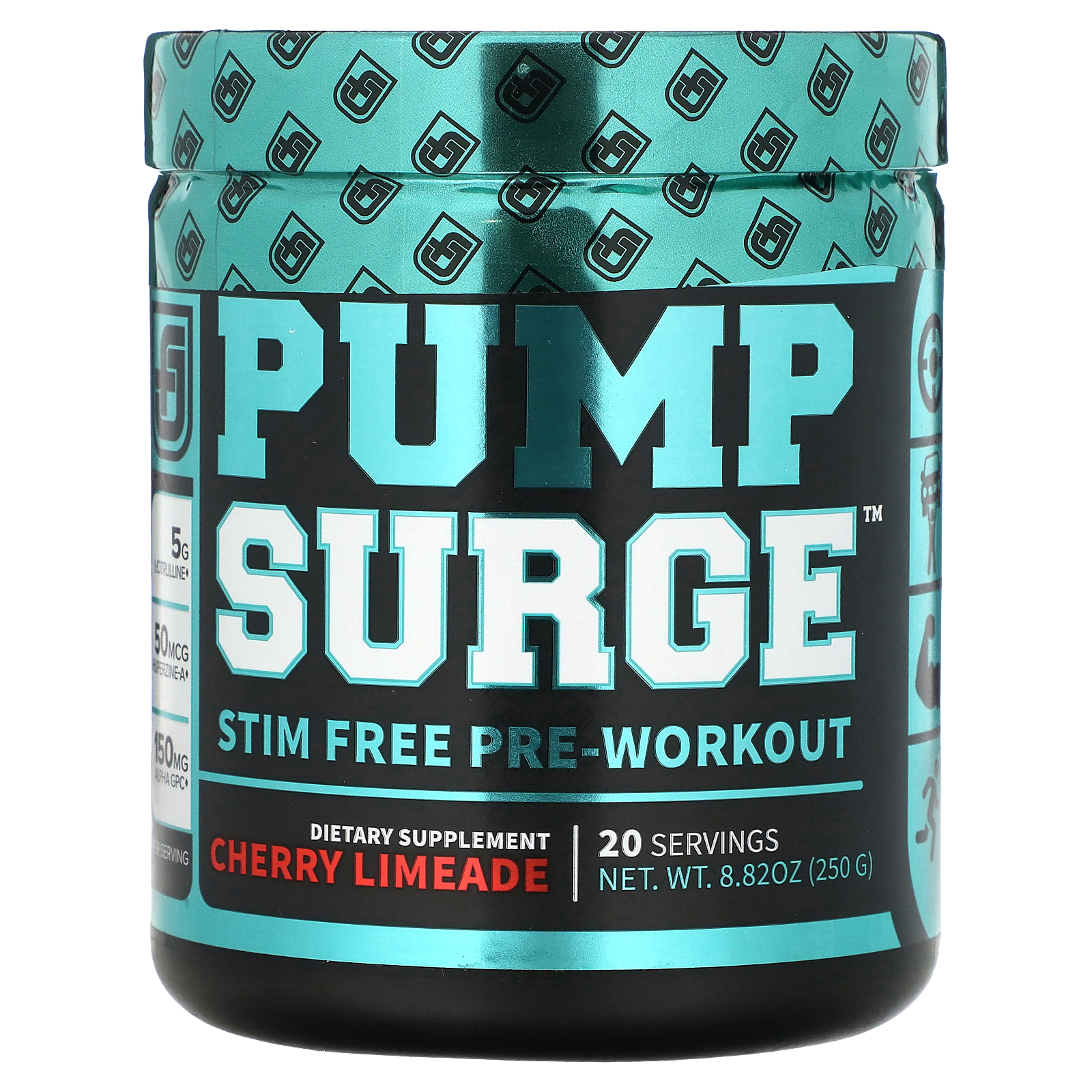Jacked Factory, Pump Surge, Stim Free PreWorkout, Cherry Limeade, 8.82