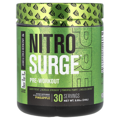Jacked Factory, Nitro Surge, Preentrenamiento, Piña, 246 g (8,68 oz)