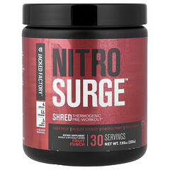 Nitro Surge™, термогенний передтренувальний засіб, фруктовий пунш, 7,93 унції (7,93 унції)