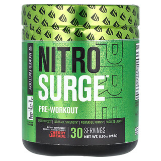 Jacked Factory, Nitro Surge，锻炼前配方，樱桃柠檬水味，8.9 盎司（252 克）