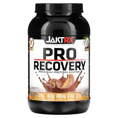 

JAKTRX Pro Recovery, протеиновая матрица премиального качества, с арахисовым маслом и шоколадом, 908 г (2 фунта)