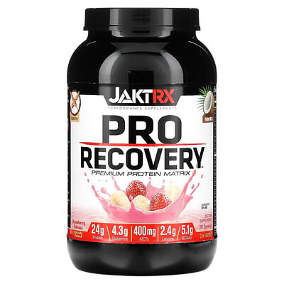 

Jakt-RX Pro Recovery Premium Protein Matrix Strawberry Banana 2 lb (908 g)