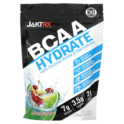 

JAKTRX BCAA Hydrate With Coconut Water & Electrolytes Cherry Limeade 12.7 oz (360)