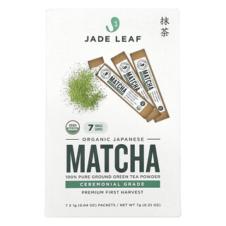 Jade Leaf Matcha, Organik Japon Matcha, 7 Paket, Her Biri 0,04 oz (1 g)