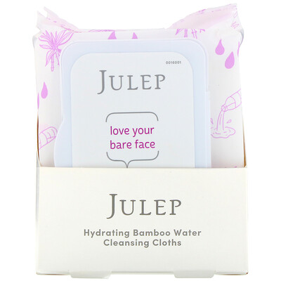 Julep Love Your Bare Face, увлажняющие очищающие салфетки с бамбуковой водой, 30 шт.