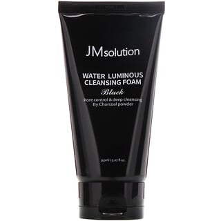 JM Solution, 补水发光清洁泡沫，黑，5.07 液量盎司（150 毫升）