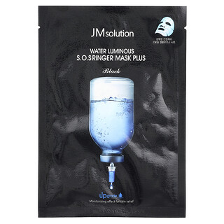 JM Solution, Water Luminous S.O.S Ringer Beauty Mask Plus, Black, 1 Sheet, 35 ml