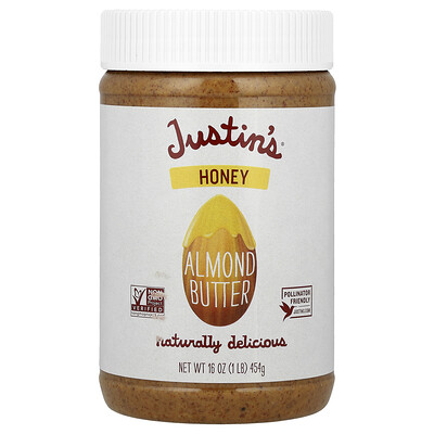Justin's Nut Butter, Miel y mantequilla de almendras, 454 g (16 oz)