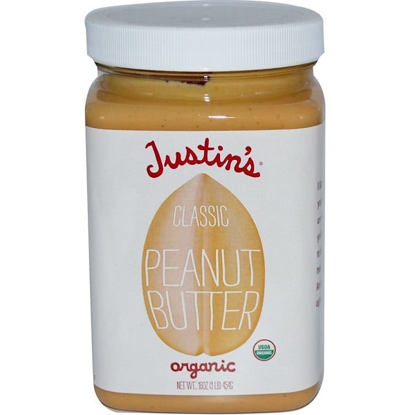 Justin's Nut Butter, Органическое классическое арахисовое масло 16 унции (454 г) (Discontinued Item) 
