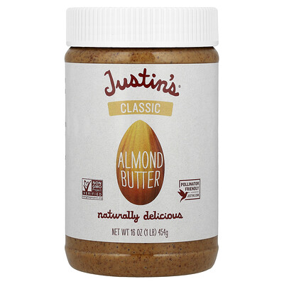 Product Image for Justin's Nut Butter, Classic Almond Butter, 16 oz (454 g)
