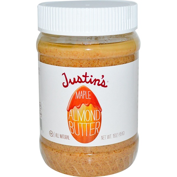 Justin's Nut Butter, Миндальное масло с кленовым сиропом, 16 унций (454 г)