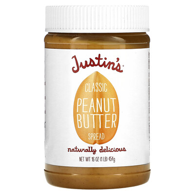 Justins Nut Butter Классическое арахисовое масло, 16 унций (454 г)