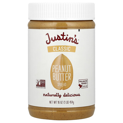 Product Image for Justin's Nut Butter, Classic Peanut Butter Spread, 16 oz (454 g)