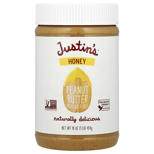 Justin's Nut Butter Honey Peanut Butter Spread, 16 oz (454 g)