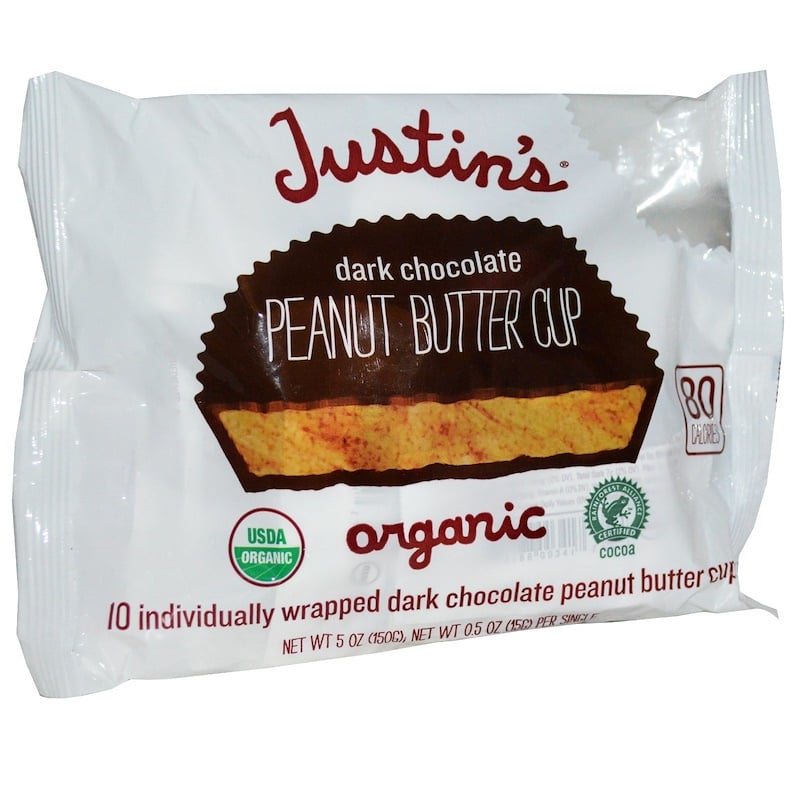 Justin's Nut Butter, Organic Peanut Butter Cups, Dark Chocolate, 10 