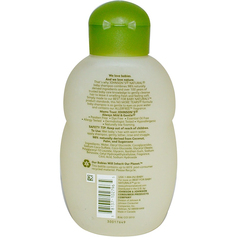 Johnson & Johnson, Natural, Baby Shampoo, 10 fl oz (295 ml) iHerb