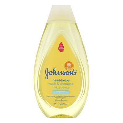 Johnson & Johnson Head-To-Toe, Wash & Shampoo, 16.9 fl oz (500 ml)