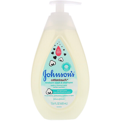 Johnson & Johnson Newborn Wash & Shampoo, 13.6 fl oz (400 ml)