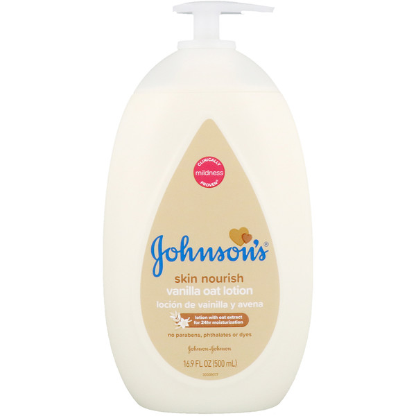 Johnson's Baby, Skin Nourish, Vanilla Oat Lotion, 16.9 fl oz (500 ml