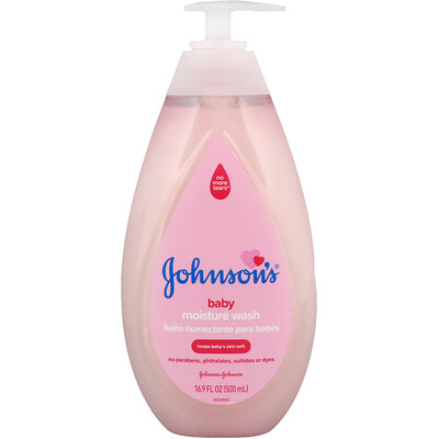 Johnson & Johnson Baby Moisture Wash, 16.9 fl oz (500 ml)